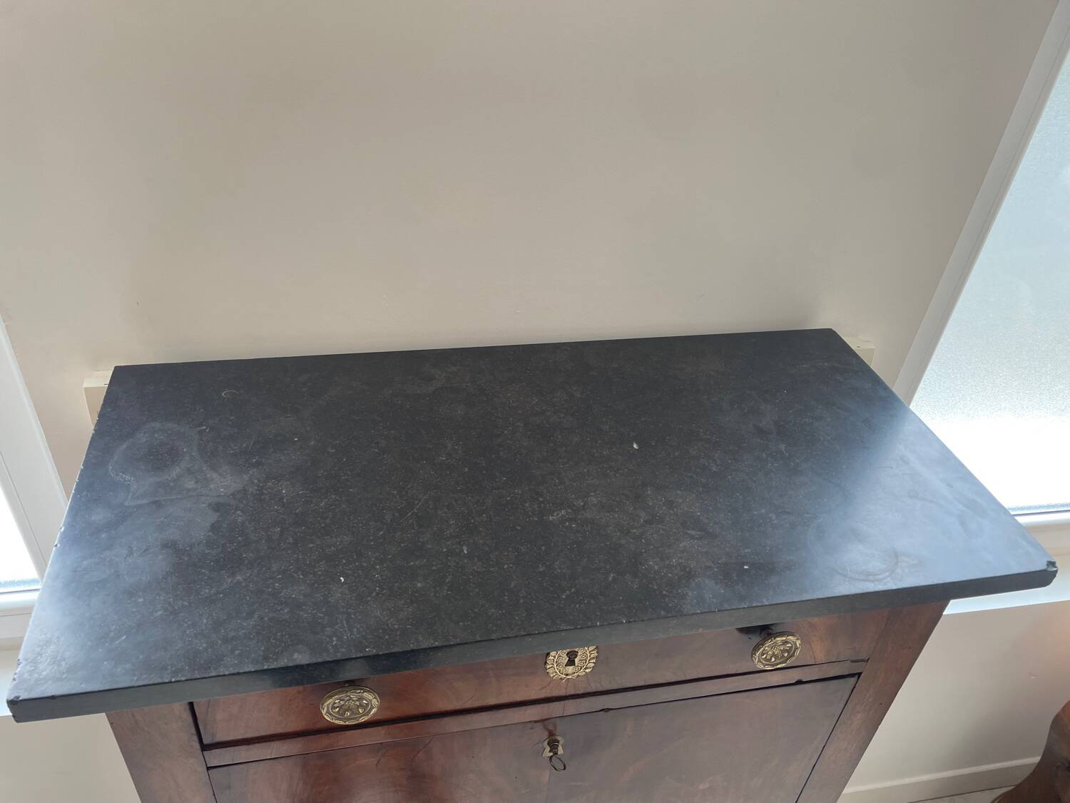 Empire mahogany veneer secretary