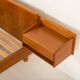 Danish mid century teak queen size bed with nightstands, 1960s