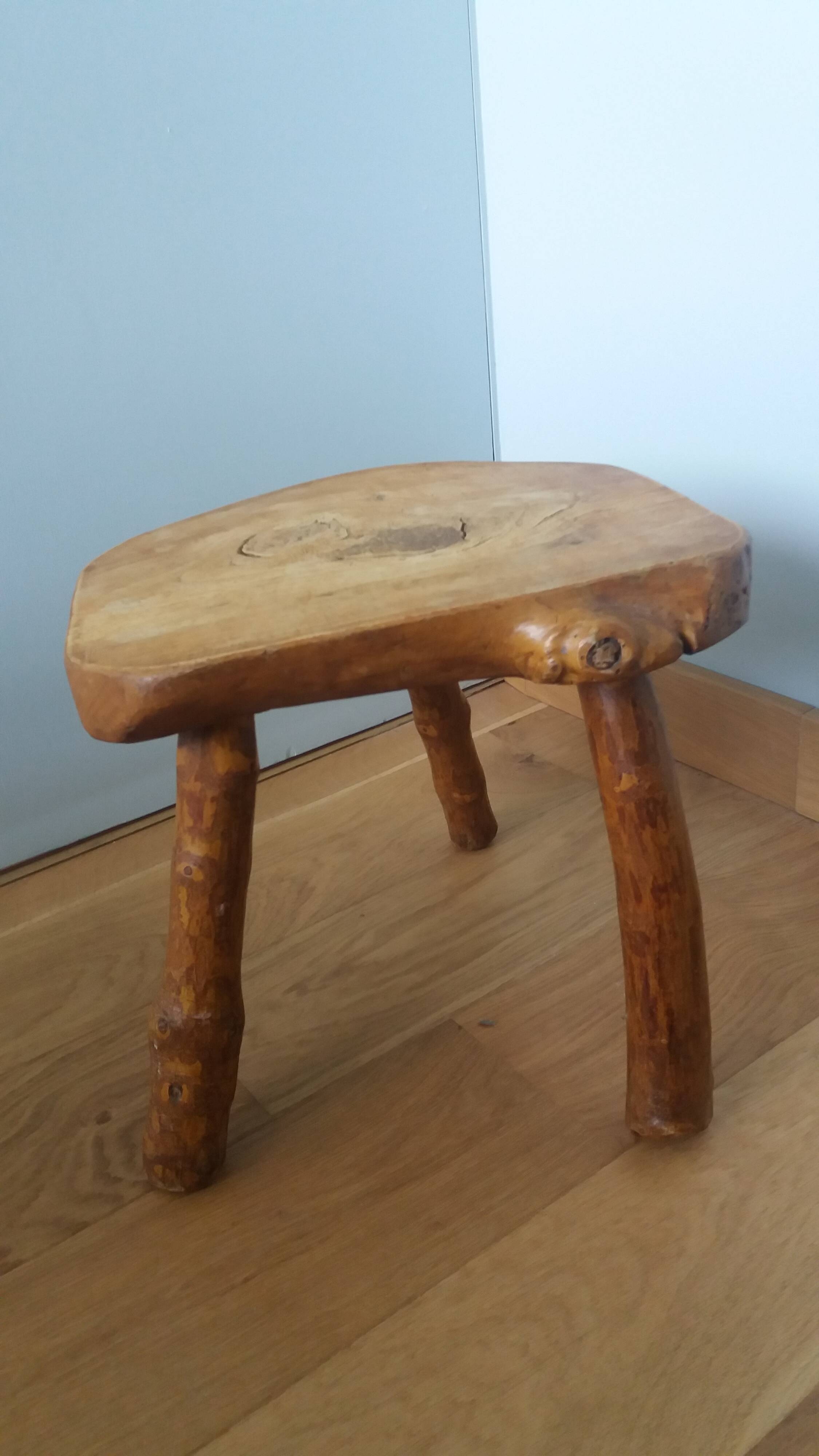 Brutalist tripod stool
