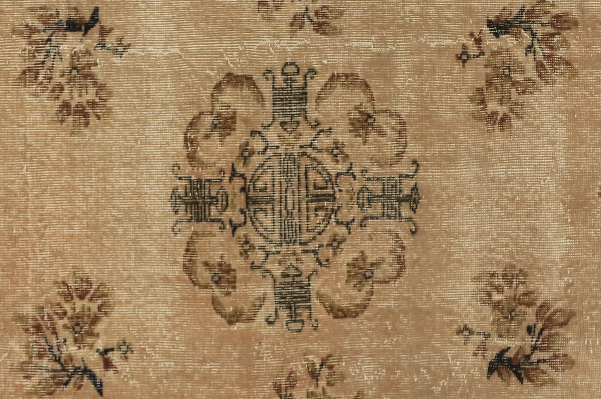 Anatolian handmade vintage rug 265 cm x 153 cm