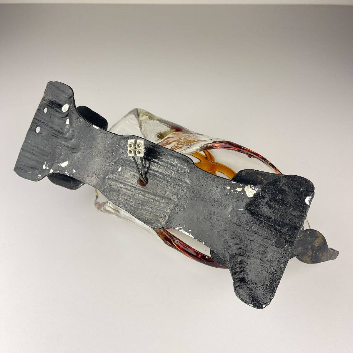 Vintage brutalist wall lamp, Italy, 1970s