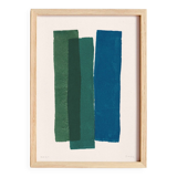 painting on paper - abstract illustration B57 - signed Eawy