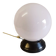 Ceiling light or Art Deco wall sconce with white opaline globe - early 20th century
