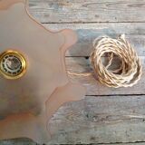 Pink opaline hanging lamp
