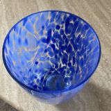 Vintage vase in speckled glass paste