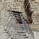 Set of 6 Flötotto pagwood stackable chairs 1960