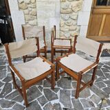 Set of 4 Safari chairs in pine