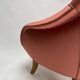 Mid-Century Armchair in Pink Satin in the style fo Gio Ponti, Italy, 1950s