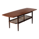 Table basse danoise double plateau en teck 1960