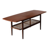 Table basse danoise double plateau en teck 1960