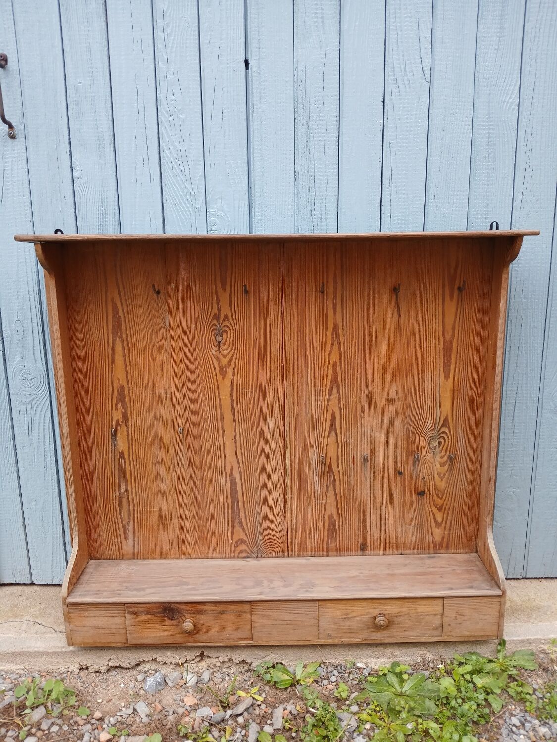 Antique wooden wall shelf