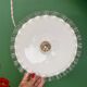 Vintage white opaline lace pendant light (OP12)
