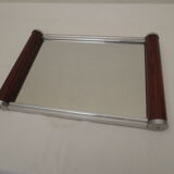 Mirror tray handles fruit wood from the 50s