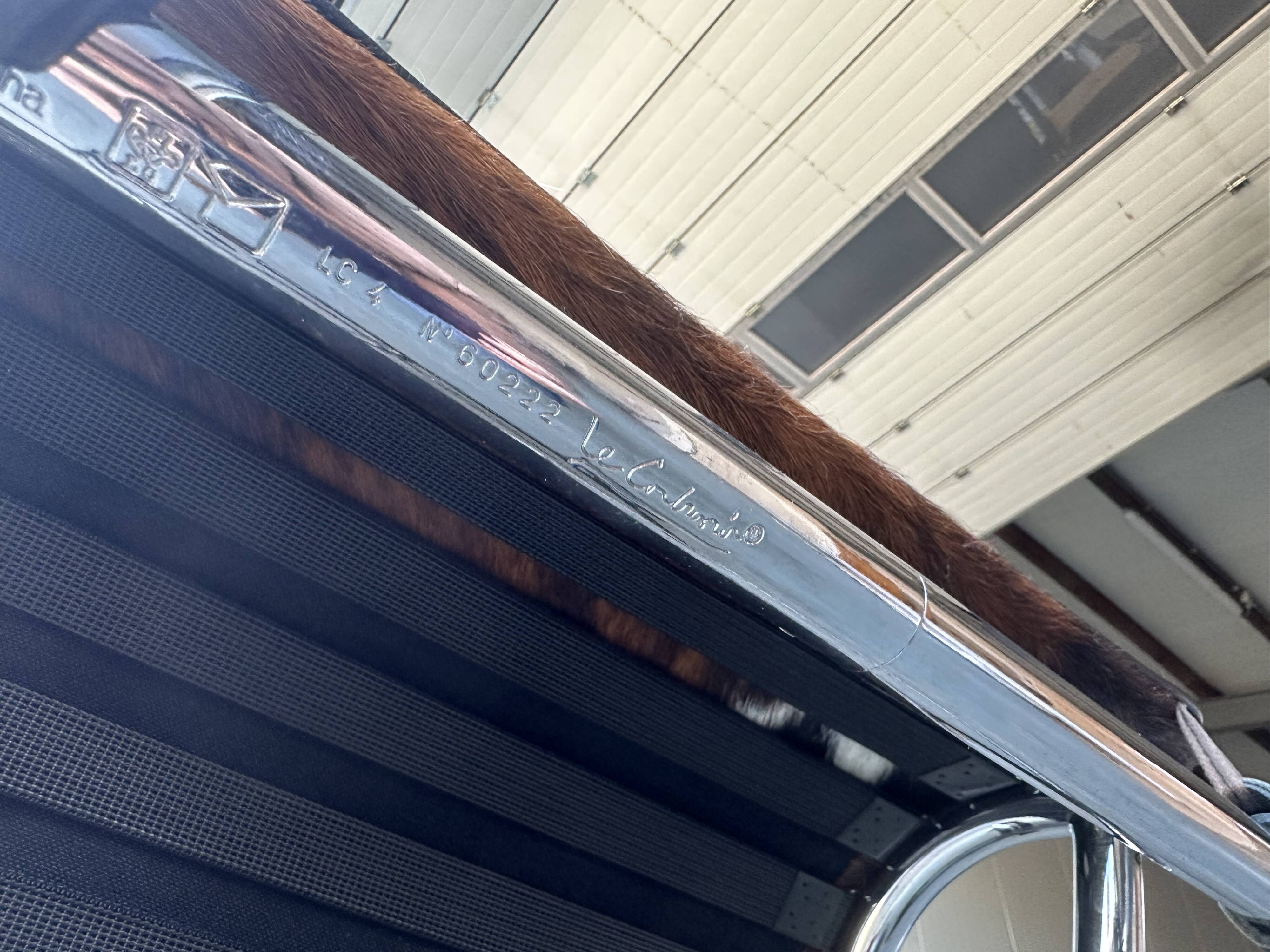 LC4 double ponyskin chaise longue by Le Corbusier for Cassina 1990s