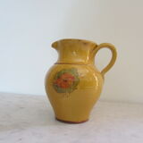 Enamelled terracotta pitcher