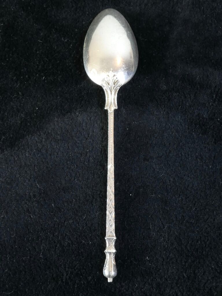 12 small spoons in silver massive 19th round a russian