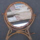 Vintage bamboo table mirror 20cm
