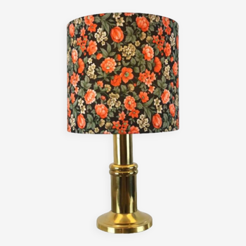 Lampe de table 'floral' en laiton