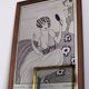 Coiffure screen-printed mirror 88.5cm x 63.5cm