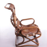 Tito Agnoli Relax chair made of Bamboo and leather, 1960