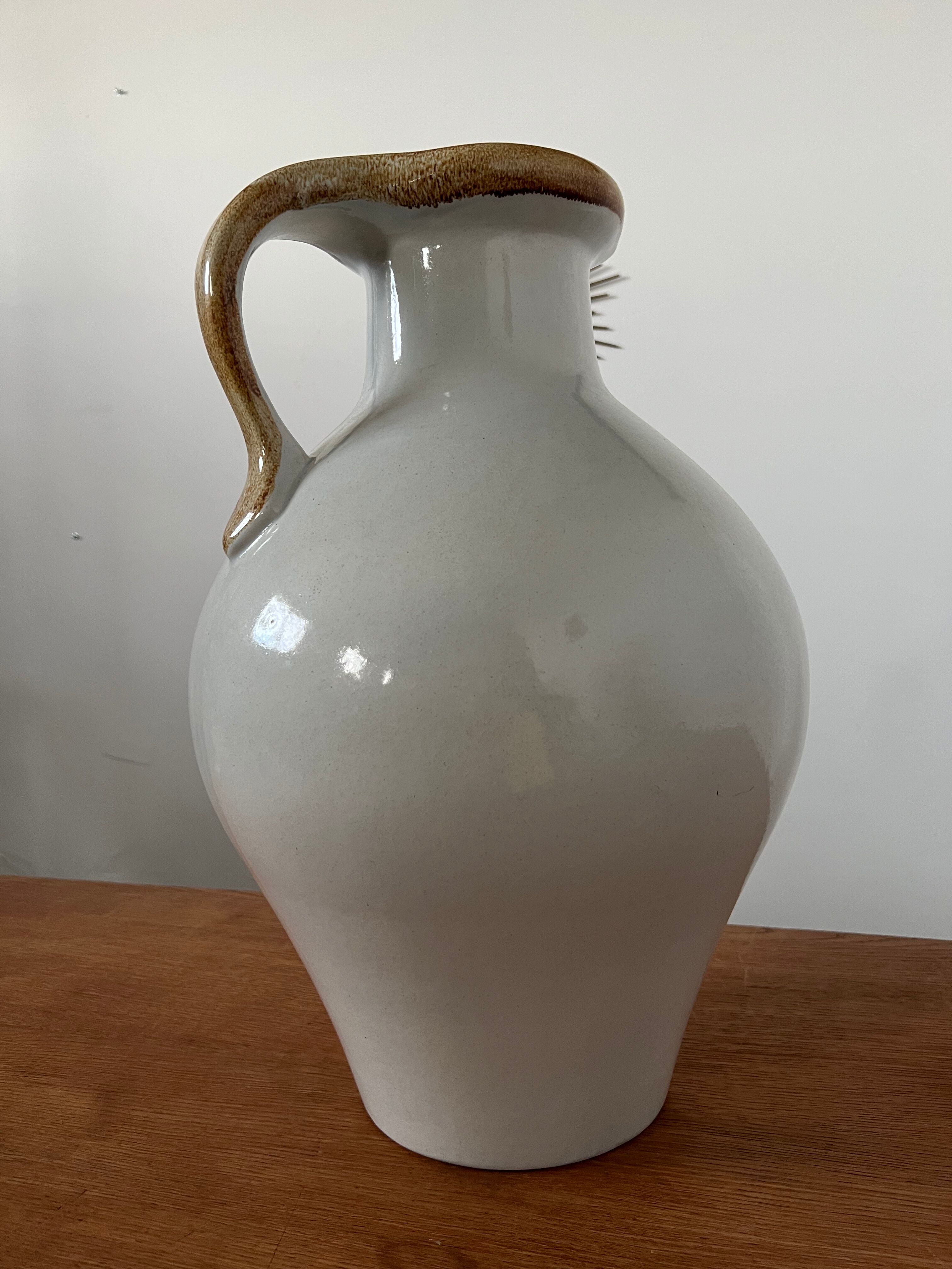 Pichet en céramique des années 50 St Clement vintage XXL 50 cm