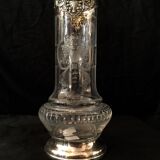 Crystal and silver vase, 19th century