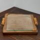 Wooden and bamboo glazed tray
