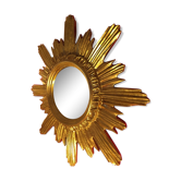 Mirror sun golden wood 42 cm, 1950