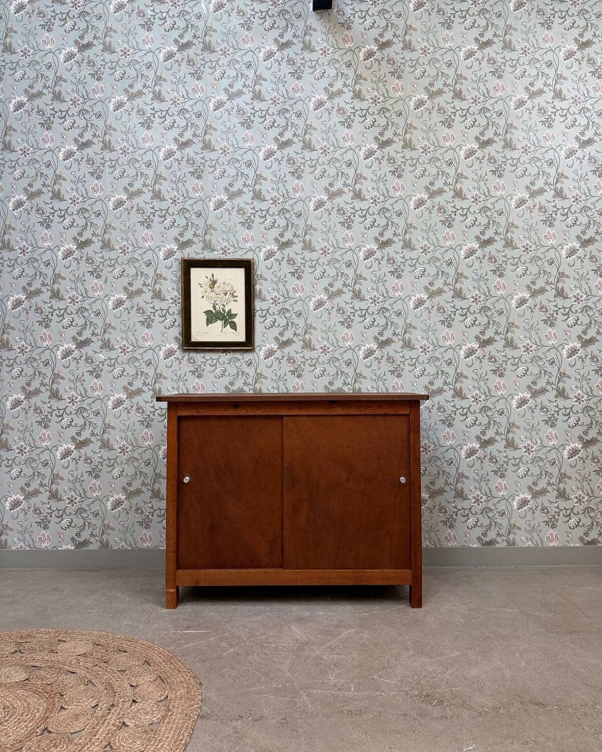 Vintage sideboard with sliding doors