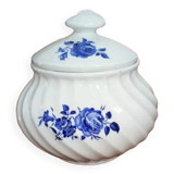 Sucrier Faïence Lunéville blanc bleu