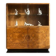 Vitrine Art Déco attribuée à Jindřich Halabala, placage de noyer, années 1930, Tchécoslovaquie