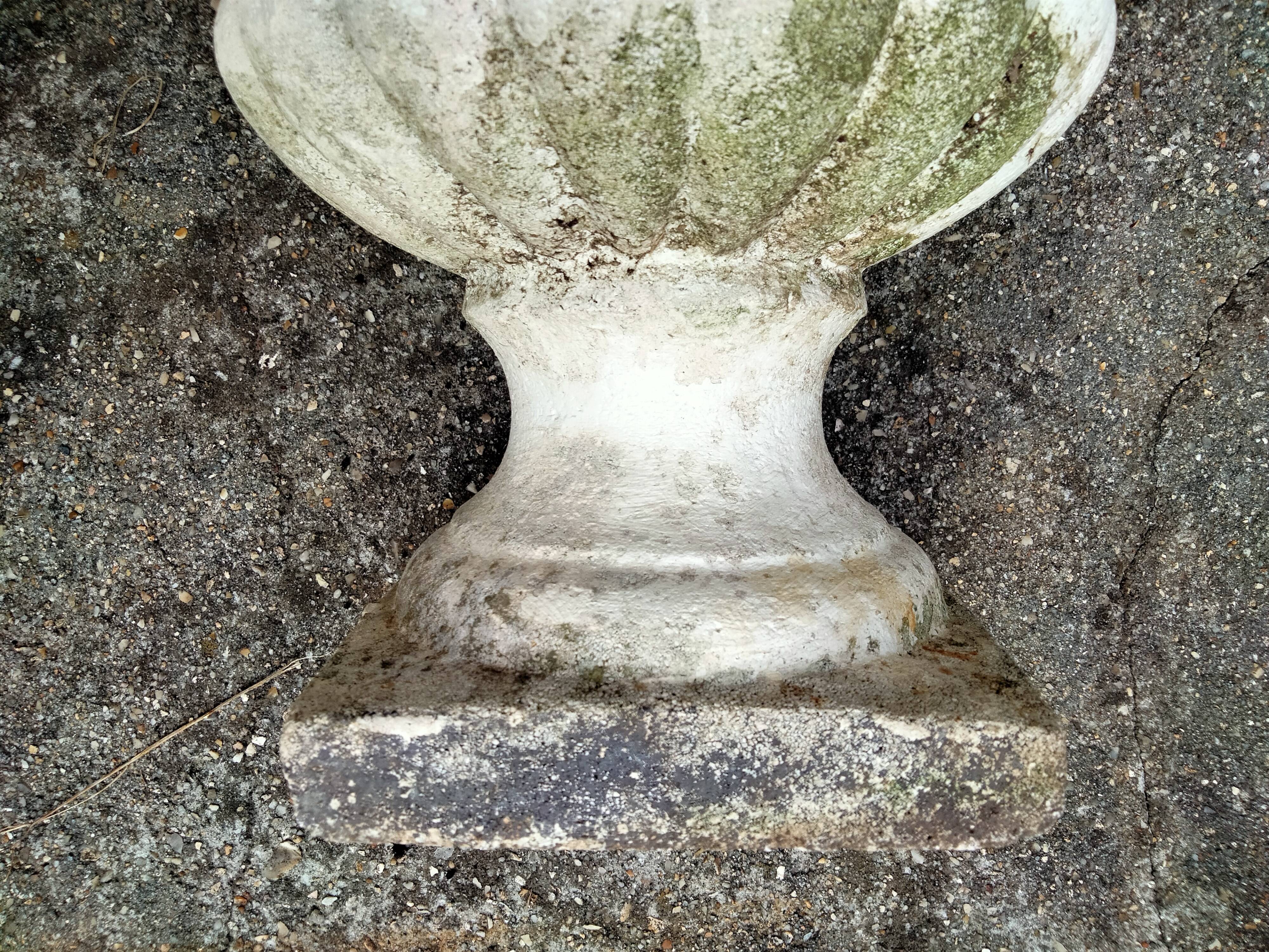 Pair of Medici vintage antique stone planters