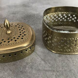 SQUARE DECORATIVE JEWELRY BOX MADE OF BRASS