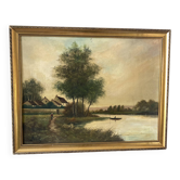 Paysage de pèche début XXème siècle