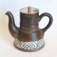 Sandstone teapot signed HB Quimper
