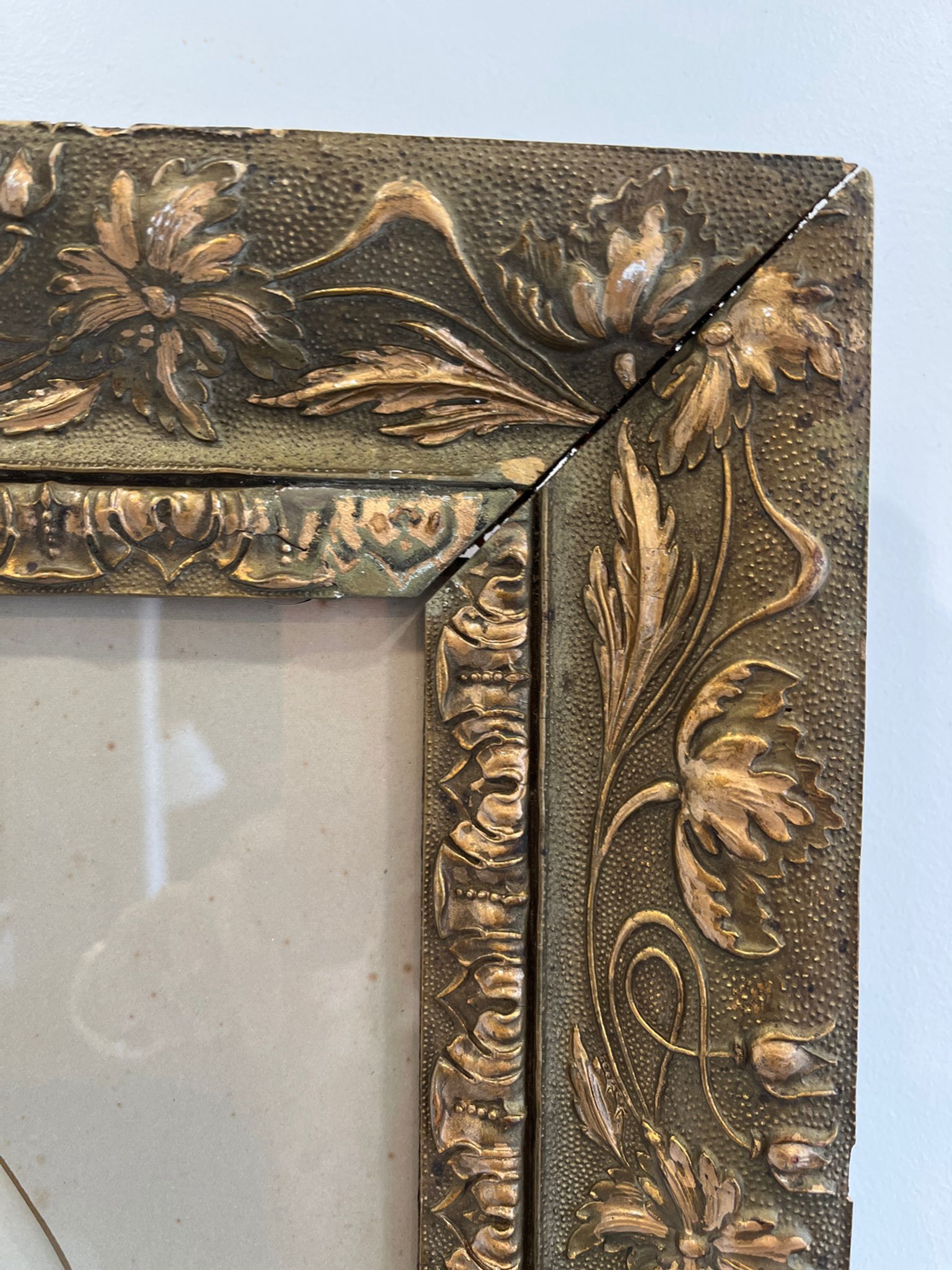 Portrait young woman photo 1926 in 1900 art nouveau frame