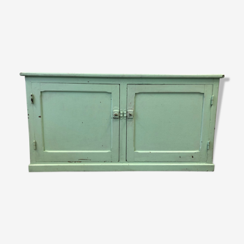 Low green patinated furniture