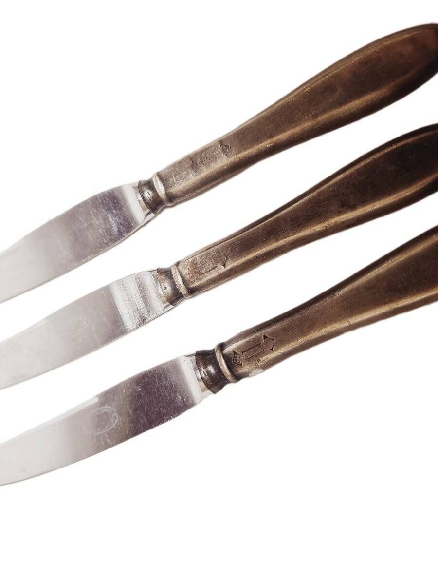 19th century fruit knives from Fraget, Poland, set of 3