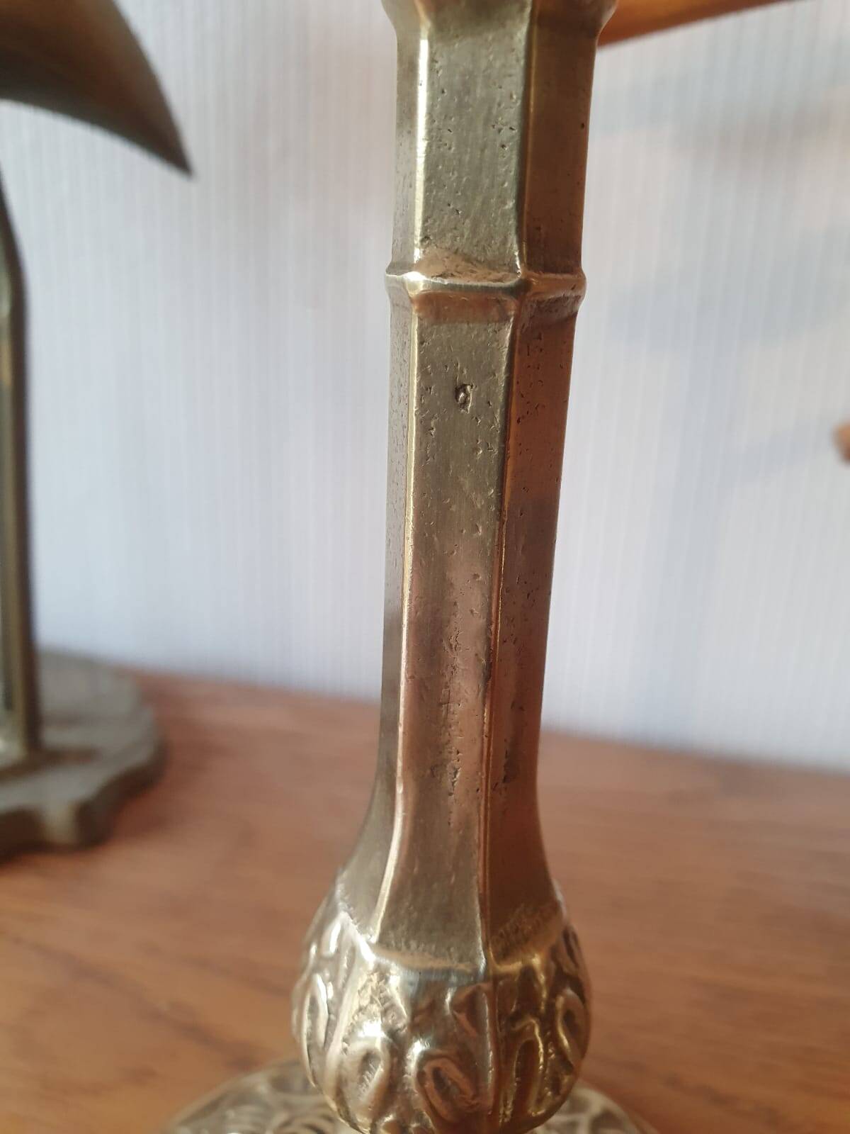 Pair of bronze candlesticks