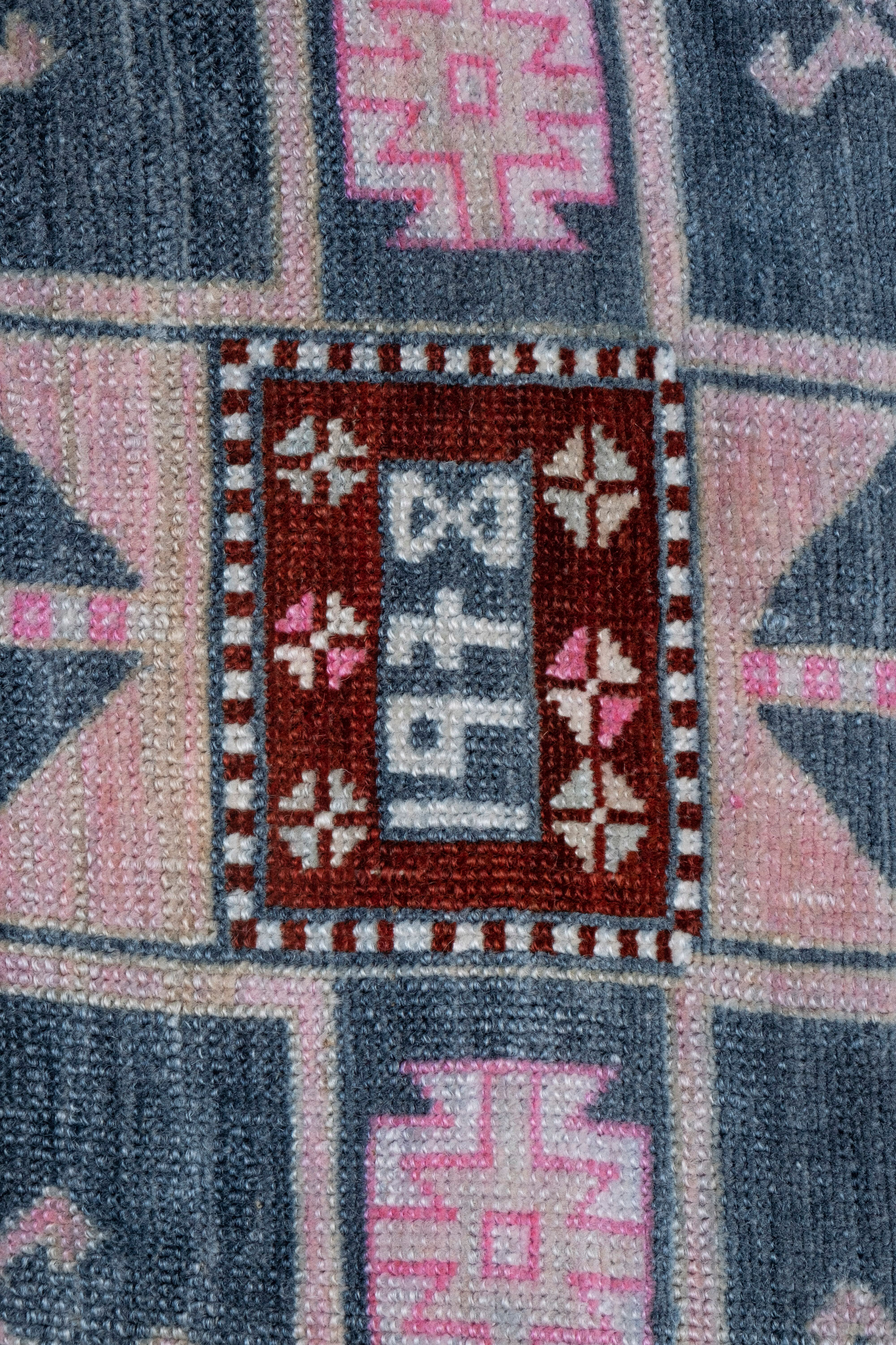 Vintage turkish oushak rug runner 71 x 247 cm