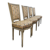 Série de 4 chaises de style Louis XVI ancienne