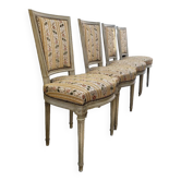 Series of 4 old Louis XVI style chairs
