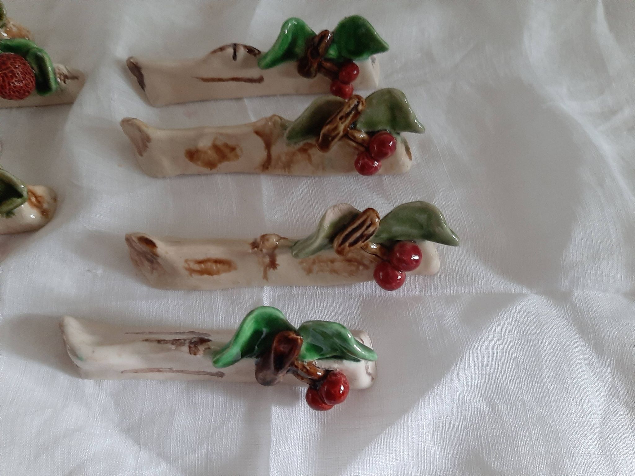 Knife rest in ceramic slip Denise Picart circa 1940