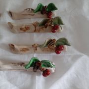 Knife rest in ceramic slip Denise Picart circa 1940