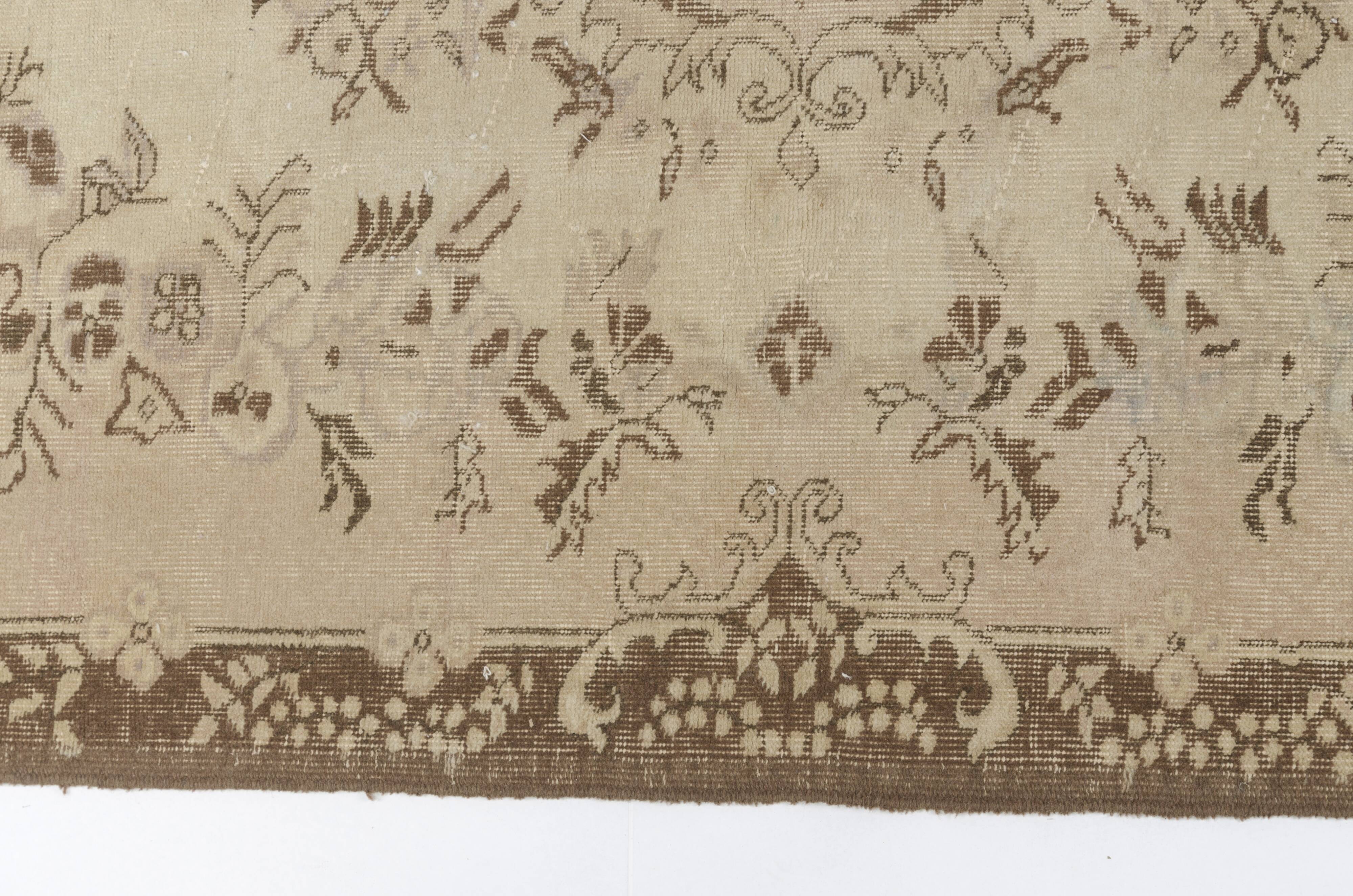 Beige Handknotted Oushak Rug sku 1105