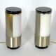 Mid-century modern pair of rare labeled Lumi Milano table lamps