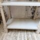 Bibliothèque, étagère XL Napoléon en bois patiné blanc