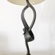 Lampe sculpturale en métal et pierre