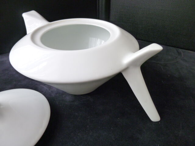 White porcelain teapot