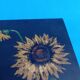 Painting of sunflowers in a vase comes from the 60's / 70's
